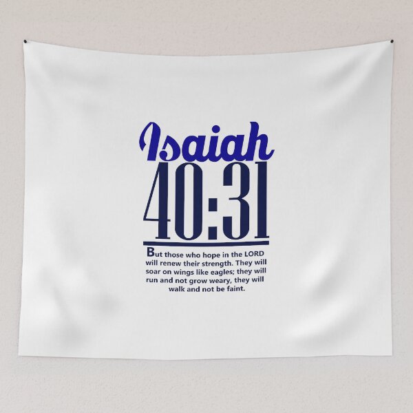 Item preview, Christian; Blue Bible verse Isaiah 40:31 designed and sold by denissmartin2020 ..