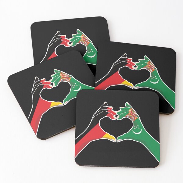 Artikelvorschau, Turkmenistan Turkmenisch Deutschland Deutsch Liebe Herz Frieden entworfen und verkauft von FlagX.