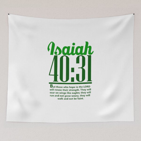 Item preview, Christian; Green Bible verse Isaiah 40:31 designed and sold by denissmartin2020 ..