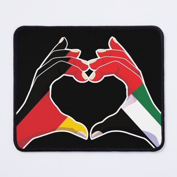 Item preview, United Arab Emirates Emirati Germany German Love Heart Peace designed and sold by FlagX.
