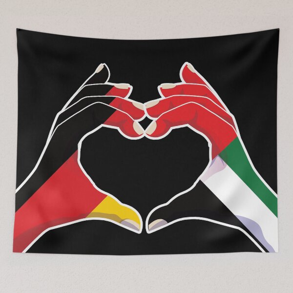 Item preview, United Arab Emirates Emirati Germany German Love Heart Peace designed and sold by FlagX.