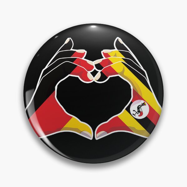 Item preview, Uganda Ugandan Germany German Love Heart Peace designed and sold by FlagX.
