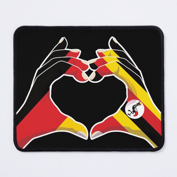 Item preview, Uganda Ugandan Germany German Love Heart Peace designed and sold by FlagX.
