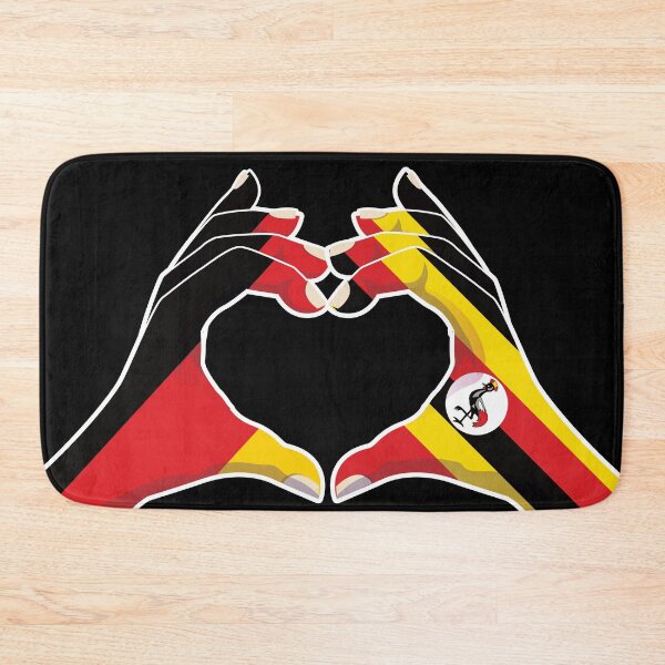 Item preview, Uganda Ugandan Germany German Love Heart Peace designed and sold by FlagX.