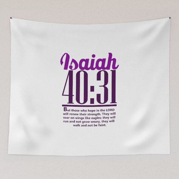 Item preview, Christian;  Purple Bible verse Isaiah 40:31 designed and sold by denissmartin2020 ..