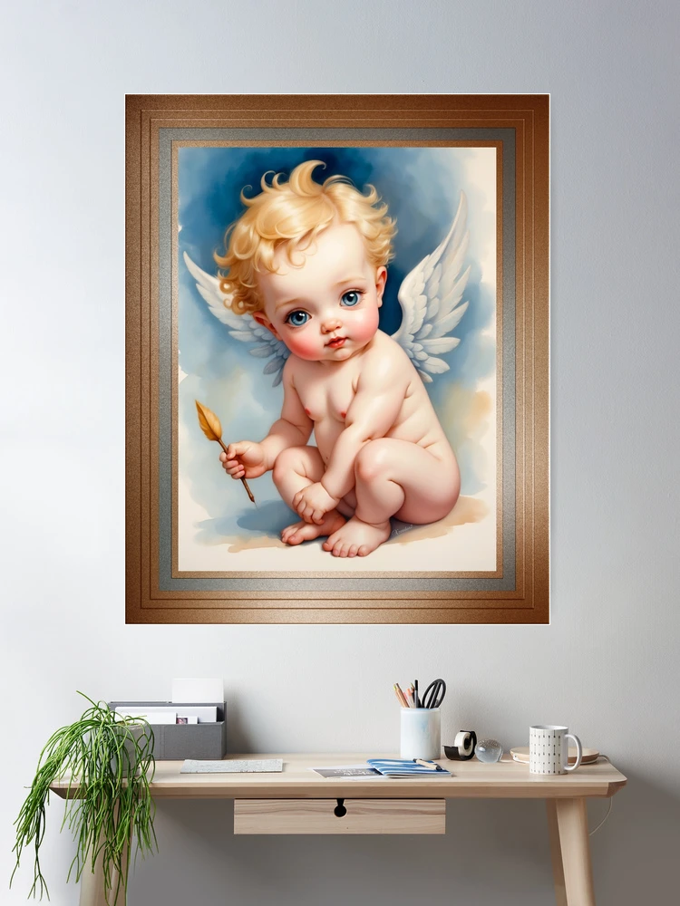 I Think You Are Next On My List AI Concept Art by Xzendor7 - Says The Adorable Cupid 2 I Think You're Next On My List Adorable AI Concept Art Portrait by Xzendor7 Room Decor Poster Art Print