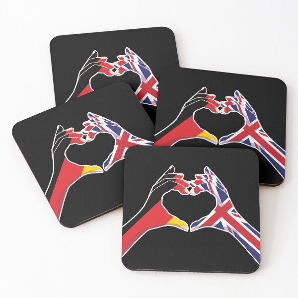 Item preview, Uk United Kingdom British Germany German Love Heart Peace designed and sold by FlagX.