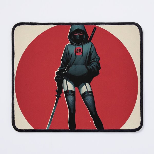 Item preview, Cyberpunk Neon Samurai Girl with katana designed and sold by RESToRAPTOR.