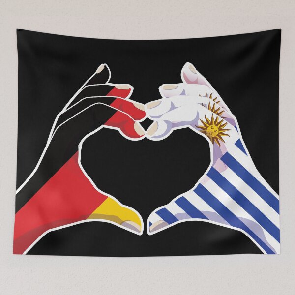 Item preview, Uruguay Uruguayan Germany German Love Heart Peace designed and sold by FlagX.