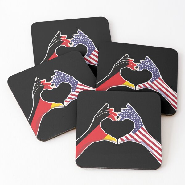Item preview, American USA United States Germany German Love Heart Peace designed and sold by FlagX.