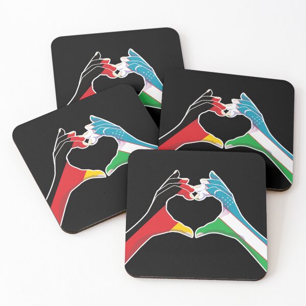 Item preview, Uzbekistan Uzbek Uzbeg Usbeg Germany German Love Heart Peace designed and sold by FlagX.