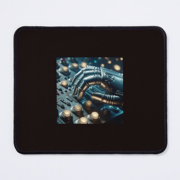 Item preview, A close-up of the Tin Man's metallic hand on the spaceship's control panel, with buttons and levers illuminated by soft, ambient light. designed and sold by quantum X.