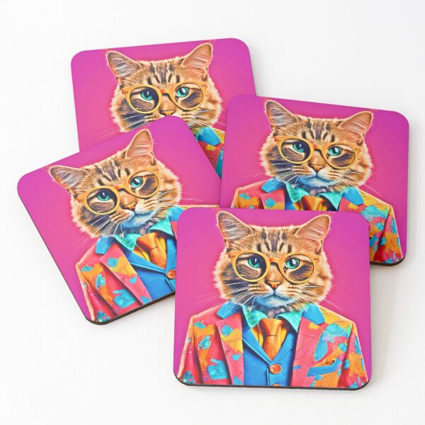 Item preview, Chic Cat Art: Spectacled Swagger designed and sold by Health And Fitness Posts e-Store.