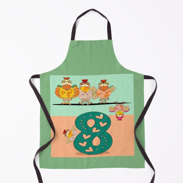 Item preview, 8th birthday chickens designed and sold by minimalartstory.
