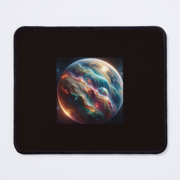 Item preview, A close-up of the newly discovered planet, showcasing its unique features in vibrant, 8K resolution. The planet's surface is a tapestry of brilliant designed and sold by quantum X.