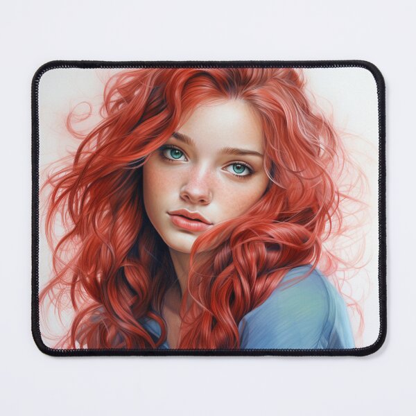 Item preview, Redhead Girl - Colored Pencil Style designed and sold by AxeWave.
