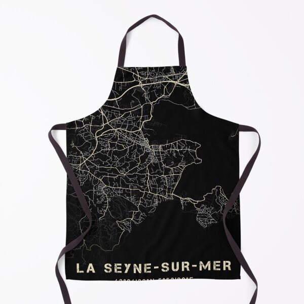 Item preview, Map of La seyne-sur-mer Black and white designed and sold by Jerhus.