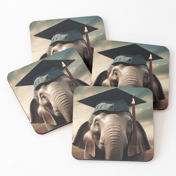 Item preview, Elephant in a Graduation Cap designed and sold by Cosmic-Ferret.