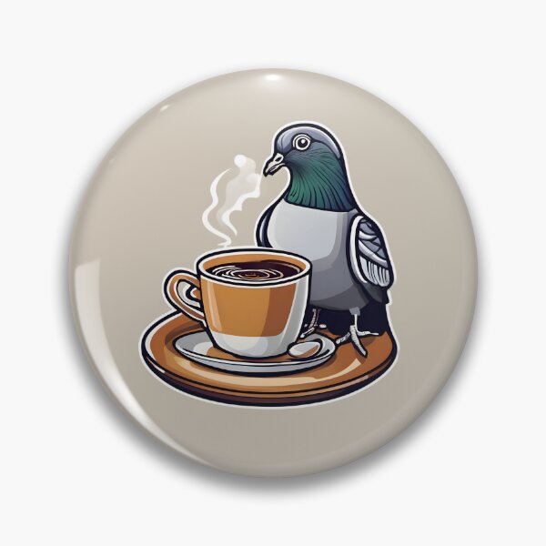 Aperçu de l'œuvre Pigeon buvant du café créée et vendue par Devo07.