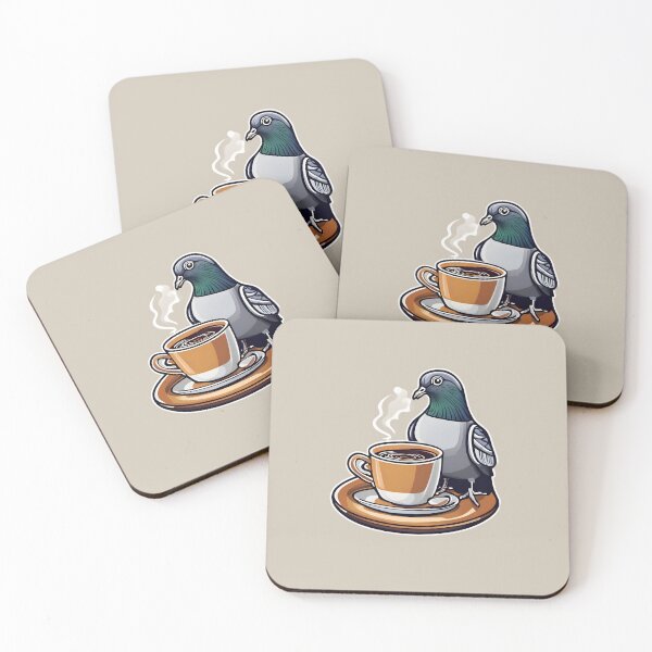 Item preview, Pigeon Drinking Coffee designed and sold by Devo07.