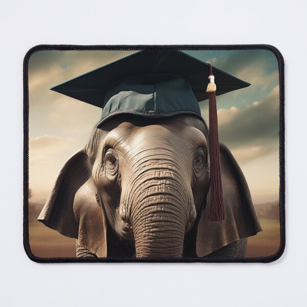 Item preview, Elephant in a Graduation Cap designed and sold by Cosmic-Ferret.
