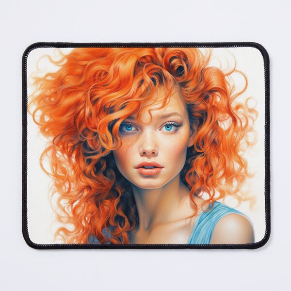 Item preview, Redhead Girl - Colored Pencil Style designed and sold by AxeWave.