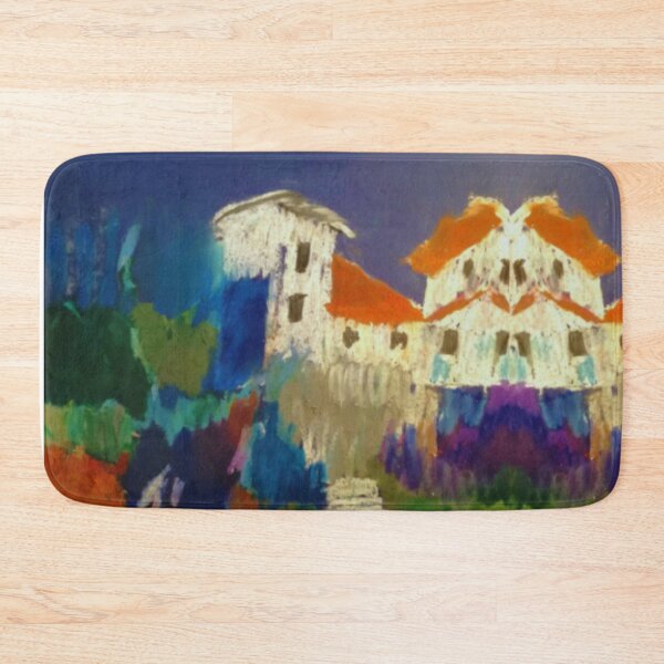 Item preview, Houses, painted with oil pastels by Joanna Bazan  designed and sold by BazankiArt.