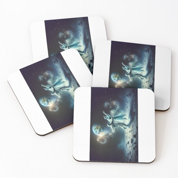 Item preview,  A dreamlike interpretation of the Tin Man and an astronaut floating above the moon's surface, engaged in a graceful dance from Oz. designed and sold by quantum X.