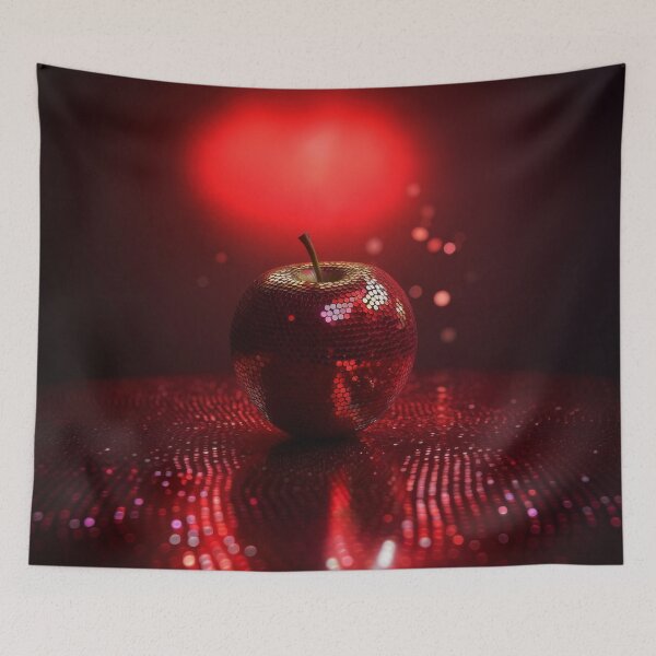 Item preview, Sparkling Devils Red Hot Disco Night Ball Apple  designed and sold by MysticMarble.