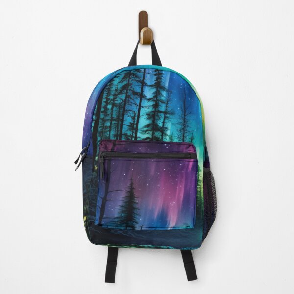 Item preview, Aurora Whispers: Northern Lights Over Pine Forest designed and sold by Jemimo.