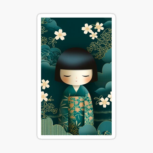 Item preview, Kokeshi Doll Japan Artwork designed and sold by SimEdd92.