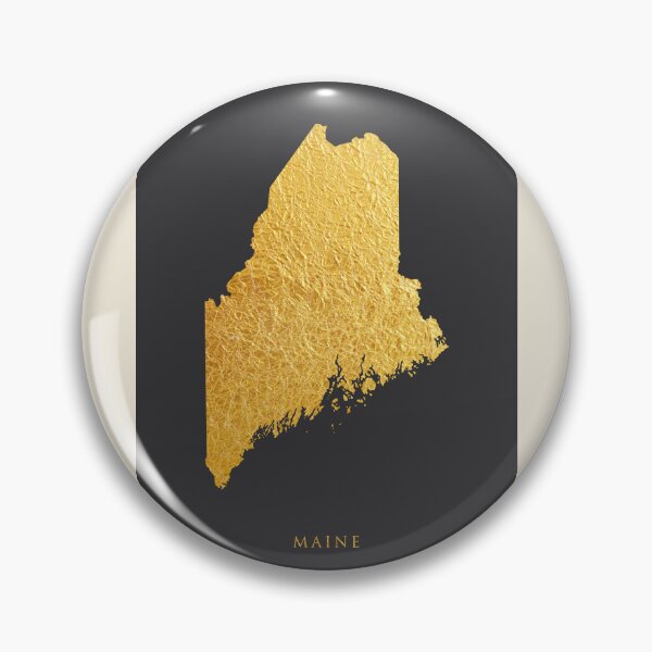 Item preview, Maine Gold Map designed and sold by ArtPrints.