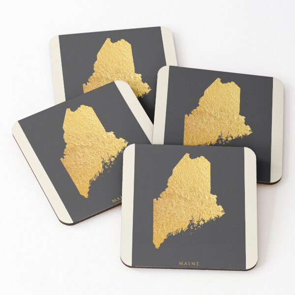 Item preview, Maine Gold Map designed and sold by ArtPrints.