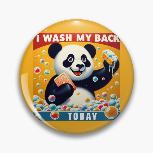 Item preview, Bubbly Panda Bath Time Fun: TODAY I'M WASHING my BACKS! designed and sold by MyHappyArtShop.