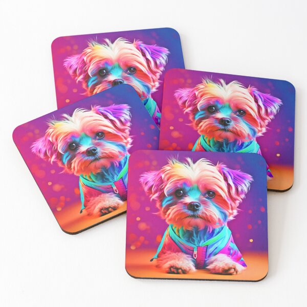 Item preview, Vibrant Maltese Pup Art designed and sold by Health And Fitness Posts e-Store.