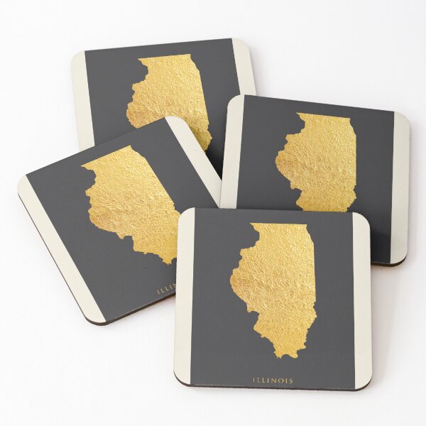 Item preview, Illinois Gold Map designed and sold by ArtPrints.