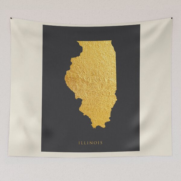 Item preview, Illinois Gold Map designed and sold by ArtPrints.