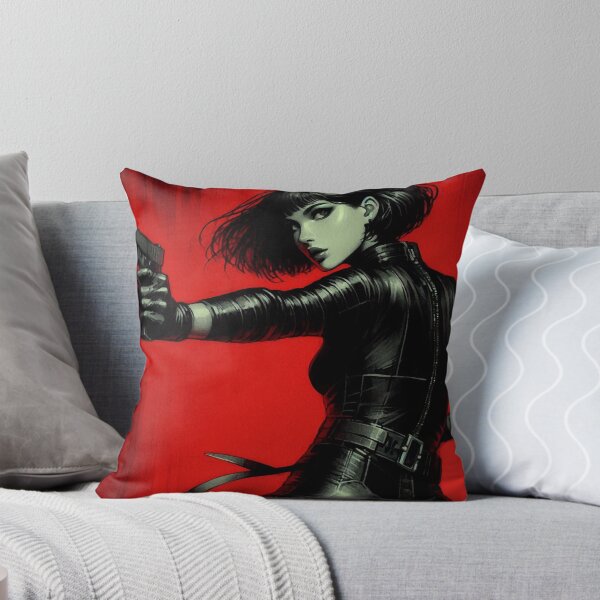 Item preview, Cyberpunk Neon Noir Woman in Black Dress designed and sold by RESToRAPTOR.