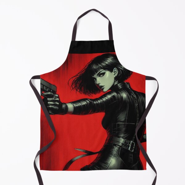 Item preview, Cyberpunk Neon Noir Woman in Black Dress designed and sold by RESToRAPTOR.