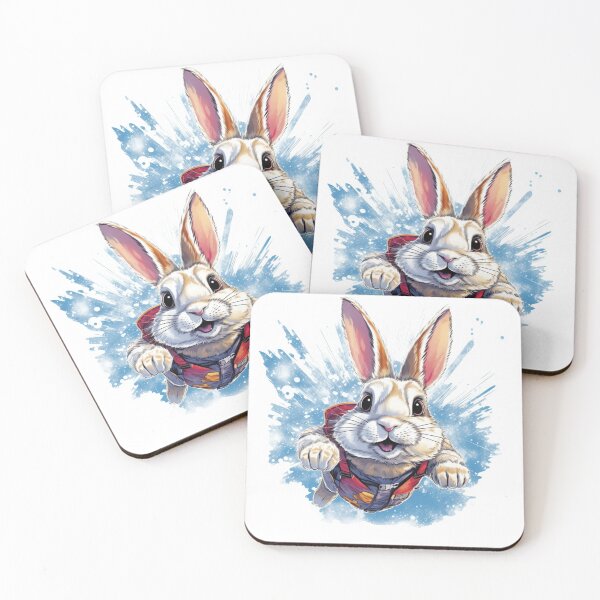 Item preview, Super Boy Bunny Sticker designed and sold by NicolasGlowArt.
