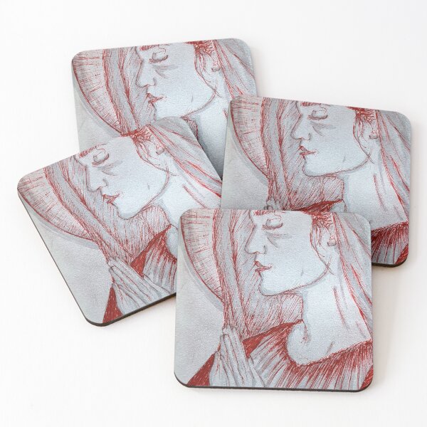 Item preview, Line art praying woman designed and sold by ValeriusDesigns.