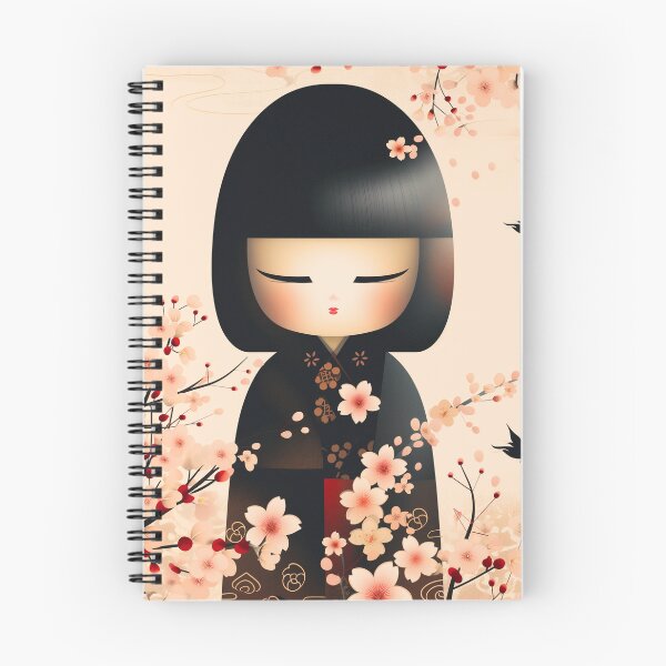 Item preview, Japanese Kokeshi Doll Artwork designed and sold by KatanaCreative.