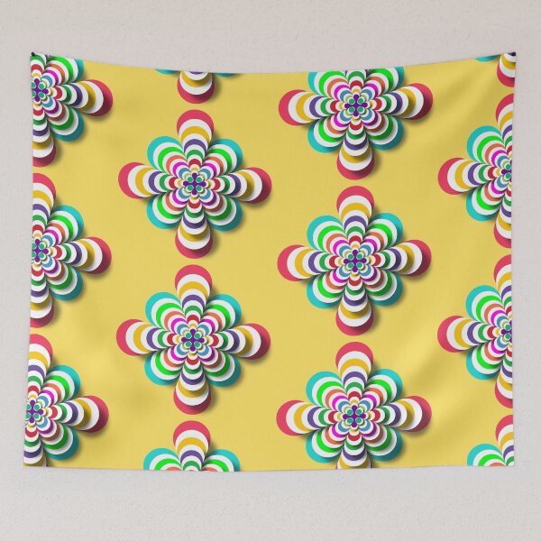 Item preview, Colourful flower art customized designed and sold by theparkfact0.