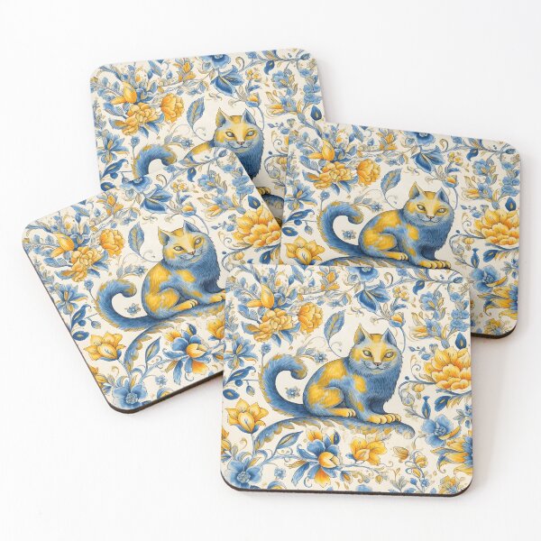 Item preview, Magic Ukrainian Cat Floral Retro 30s Ukraine Pattern designed and sold by SecretDicer.