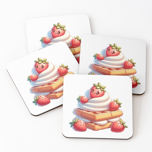 Item preview, Cheerful Strawberry Waffle Delight designed and sold by JuniperFinch.