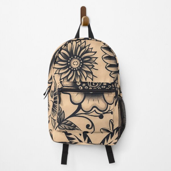 Item preview, Tiled Bird and Flower Tattoo Pattern designed and sold by dcrc.