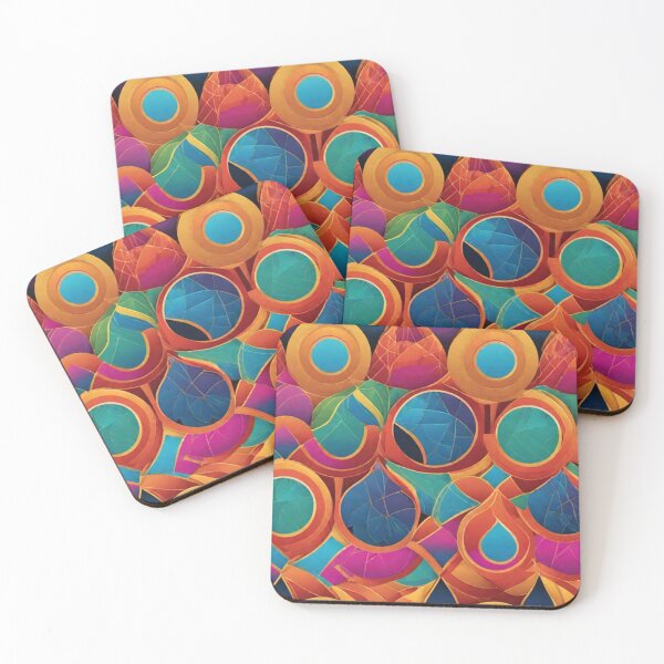 Item preview, Colored Circles and Drops designed and sold by Canan Topantas.