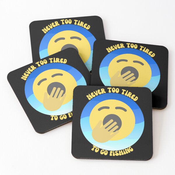 Item preview, Never Too Tired To Go Fishing - Black Background Design designed and sold by TGAL2.