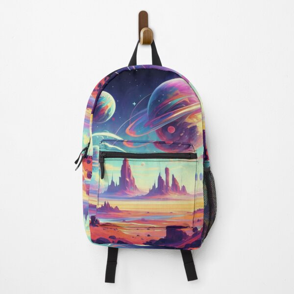 Item preview, Colorful Illustration Space Colonist Planet Landscape Pattern designed and sold by GrinGalore.
