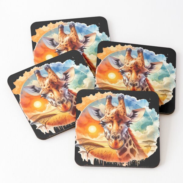 Item preview, Giraffe Sunset Splash designed and sold by critterpatchusa.